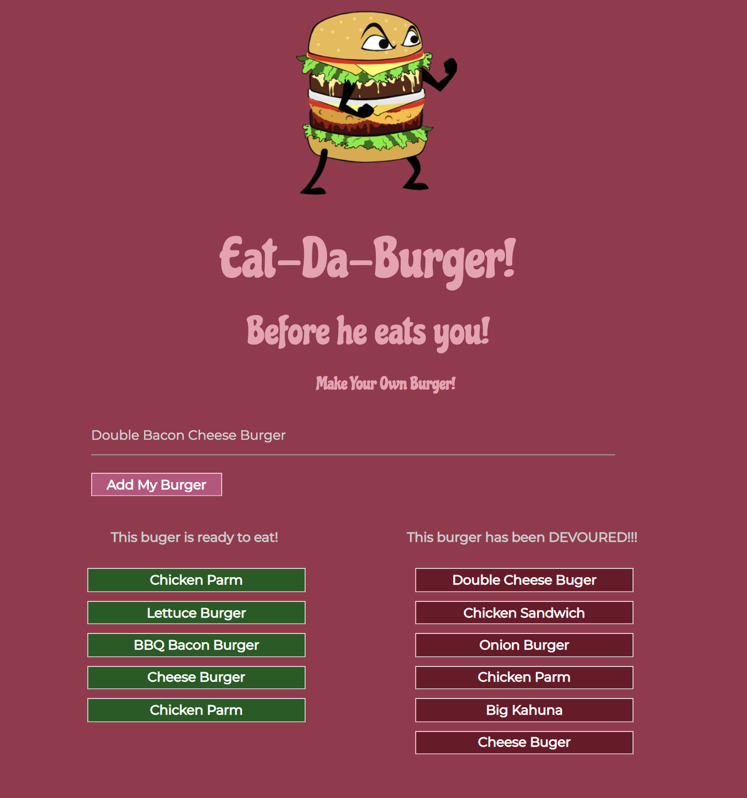 Eat-da-Burger With Handlebars